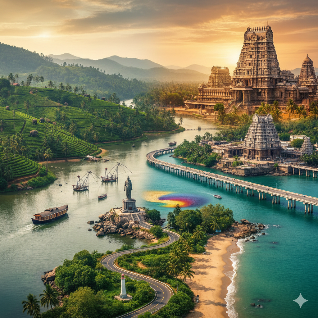Trivandrum - Kanyakumari - Rameshwaram - Madurai Kerala tour package by Kattiparambil Holidays