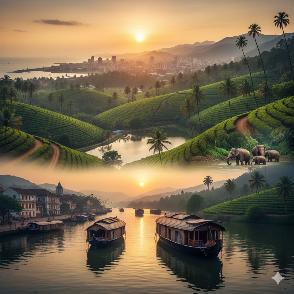 Trivandrum - Alleppey - Cochin - Ooty - Kodaikanal - Thekkady - Trivandrum Kerala tour package by Kattiparambil Holidays