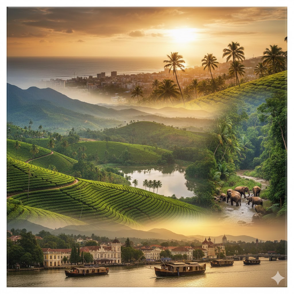 Trivandrum - Ooty - Kodaikanal - Thekkady - Munnar - Cochin Kerala tour package by Kattiparambil Holidays